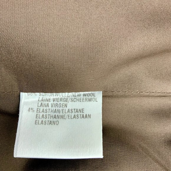 ESCADA Pinstripe Brown Wool Suit Blazer & Skirt Career Business Sz 42-44 (8-10) - Picture 16 of 16